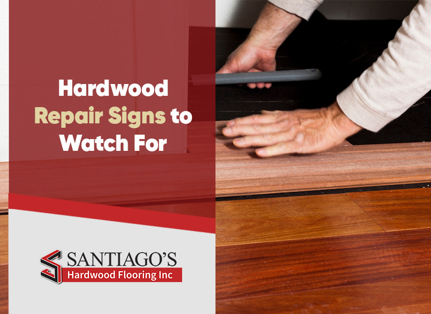 Identifying hardwood repair signs such as cracks and warping.