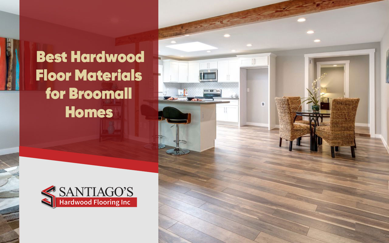 Best hardwood floor materials in Broomall featuring oak wood flooring for durability and classic style.