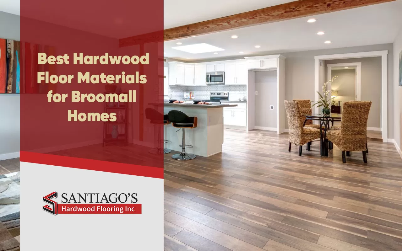 Best hardwood floor materials in Broomall featuring oak wood flooring for durability and classic style.